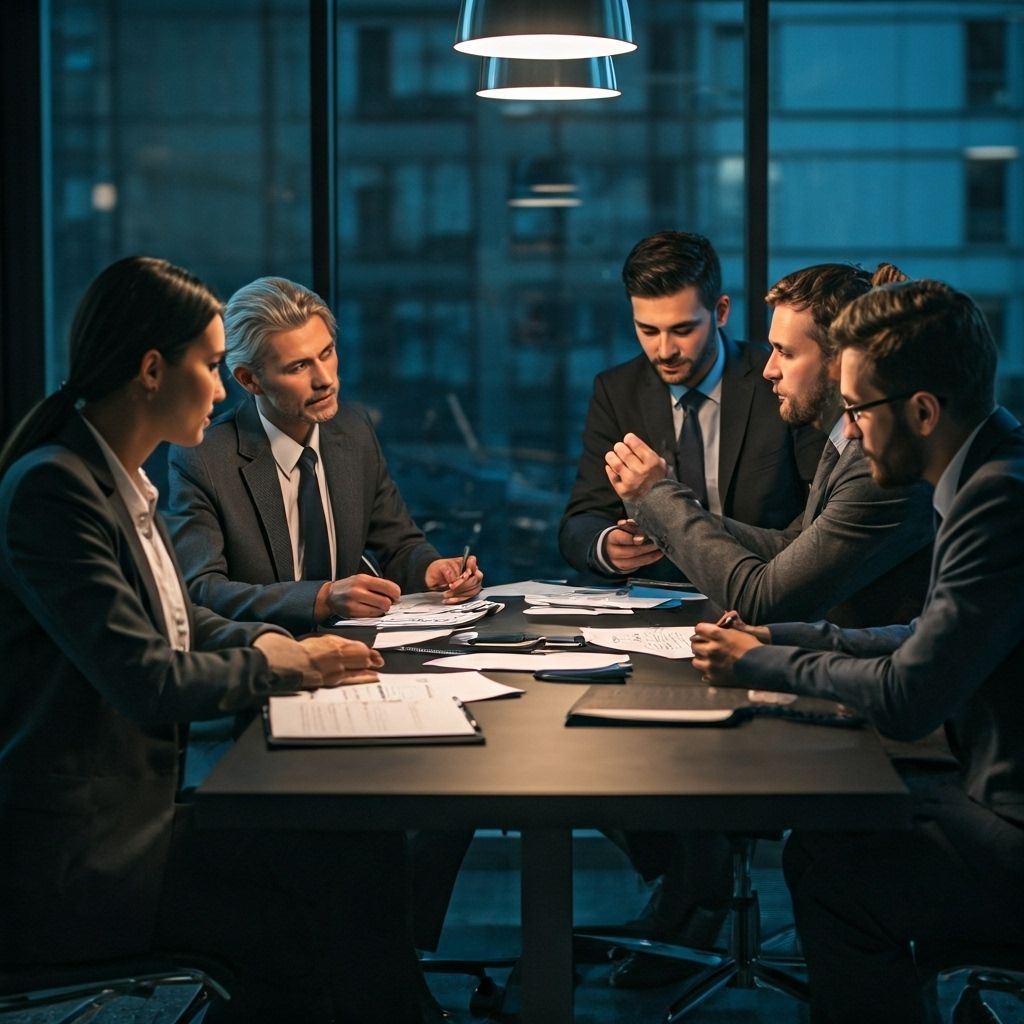 Professional business consulting team
